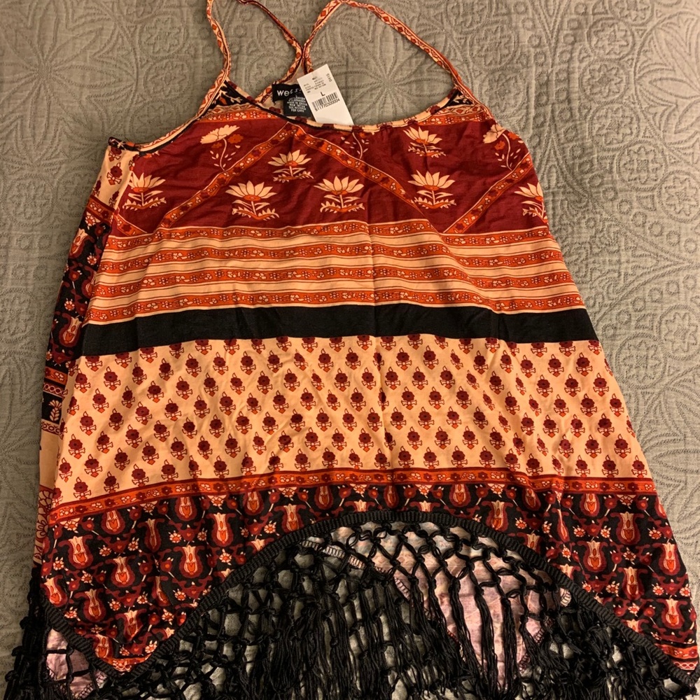 Fringe  mosaic shirt